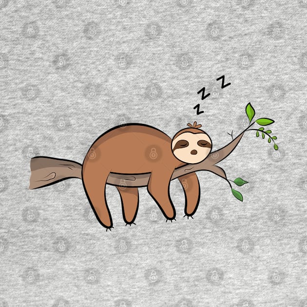 Sloth Sleeping by Lizzamour